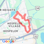 Walker 4 Miler route map