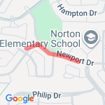 Amanda walk to school route map
