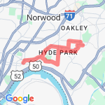 8M Hyde Park-East Walnut Hills Loop route map