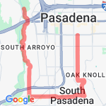 Pasadena Pacers South Route 2013 route map
