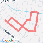 Neighborhood run route map