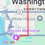 Lincoln Memorial route map