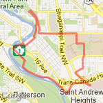 University to BNG to Edworthy and back route map