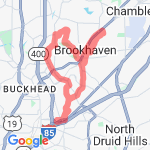 Almost half marathon route map