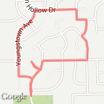 2 Mile loop route map