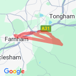 Farnham to Sands route map