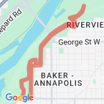 Cherokee Park and Down Ohio route map