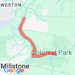 5mi. canal run from Colonial Park route map
