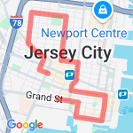 Downtown Jersey City Loop route map