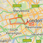 Park Run - St James to Kensington Gardens route map