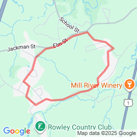 Cresent and weathersfiwld - 7.24 Km route in Newburyport