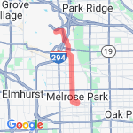 O'hare airport 25 th ave. route map