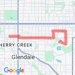 Lowry Dog Park from Milwaukee route map