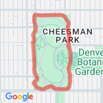 Cheeseman Park route map