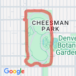 Cheesman Park - outer trail after 2010-11 Upgrades route map