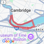 Cambridge route map