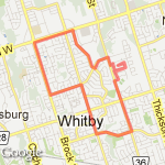 Manning-Dryden-Taunton 10Kms. route map