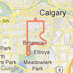 Dorchester Square -Sandy Beach Loop route map