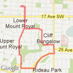 Dorchester  Square - Mount Royal Loop route map