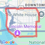 Washington DC White House - River Lincoln Route route map