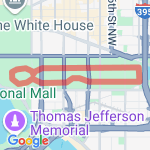 Washinton Monument and National Mall jogging path - Washington, DC route map