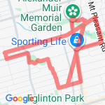 Glencairn to Blythwood route map