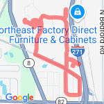 Down the hill to start route map