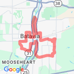 Batavia 1/2 route map
