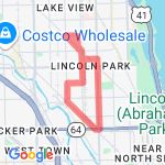 Diversey to North Ave route map