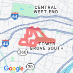 Tower Grove  route map