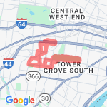 Tower Grove  route map
