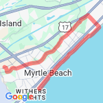 Myrtle Beach Mini Marathon 2013 route map