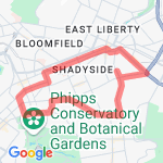 Shadyside - Pitt Loop route map