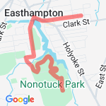 Nonotuck Park (return) route map
