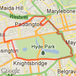 Hyde Park Via Notting Hill Gate route map