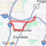 Sharon Woods - East Kemper route map