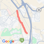 East Plum Creek Trail 5K route map