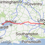 londoncardiff route map