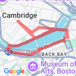 12km - Charles River/MIT  route map