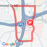 5K jog over Glenridge Connector to  Hammond route map