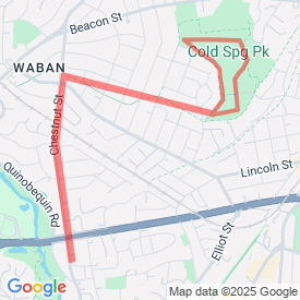 Trail through Cold Spring Park - 6.44 Km route in Newton Upper Falls