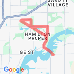 10 mi run over Geist route map