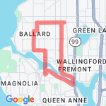 Greenwood/Ballard Bridge route map