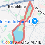 Jamaica Pond Loop route map