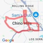 7.2 miles in Chino Hills route map