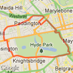 Hyde Park (Notting Hill Gate) route map