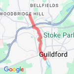 Stoughton (Guildford) 5K off-road route map