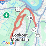 Lookout Mt. Trail Run route map