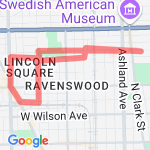 Through Lincoln Square route map