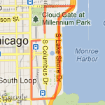 The Windy City Marathon  route map